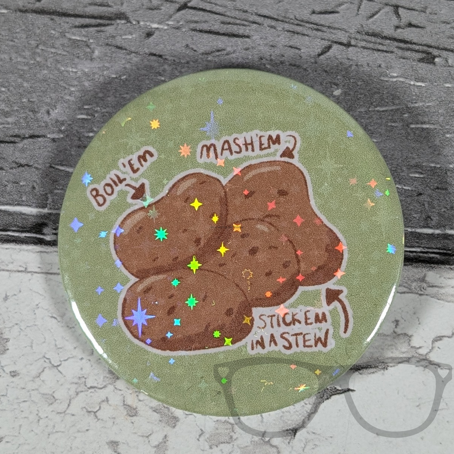 Potato Sparkly badge