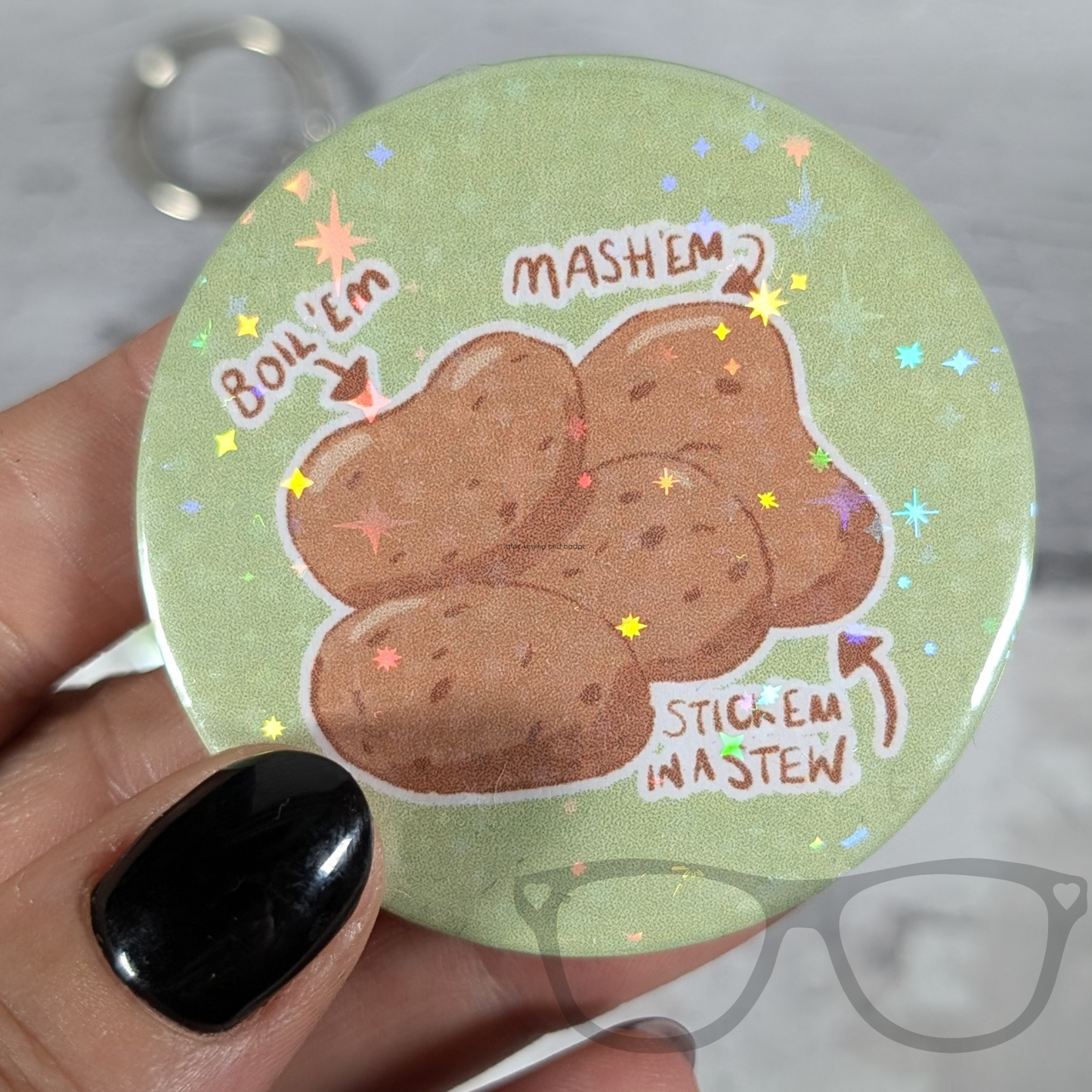 Potato Sparkly badge