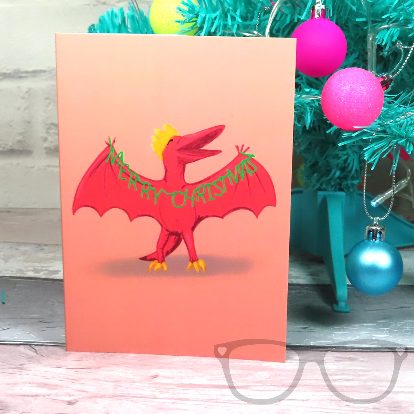 Dinosaur Christmas Card set of three cards - Mini Geek Boutique