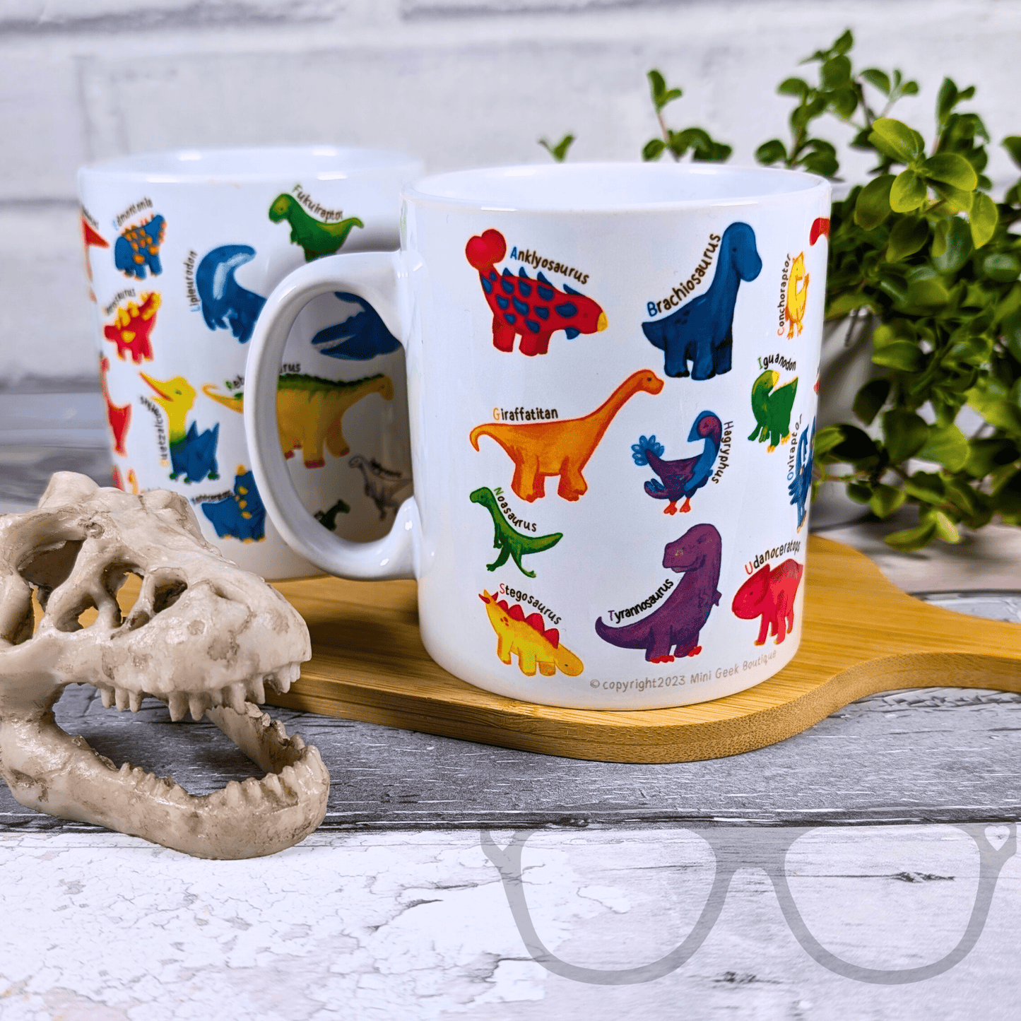 A to Z of dinosaurs ceramic 11oz mug - Mini Geek Boutique