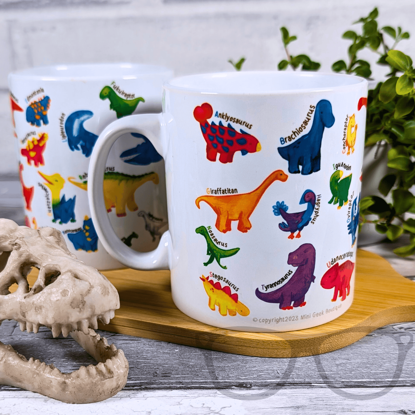 A to Z of dinosaurs ceramic 11oz mug - Mini Geek Boutique