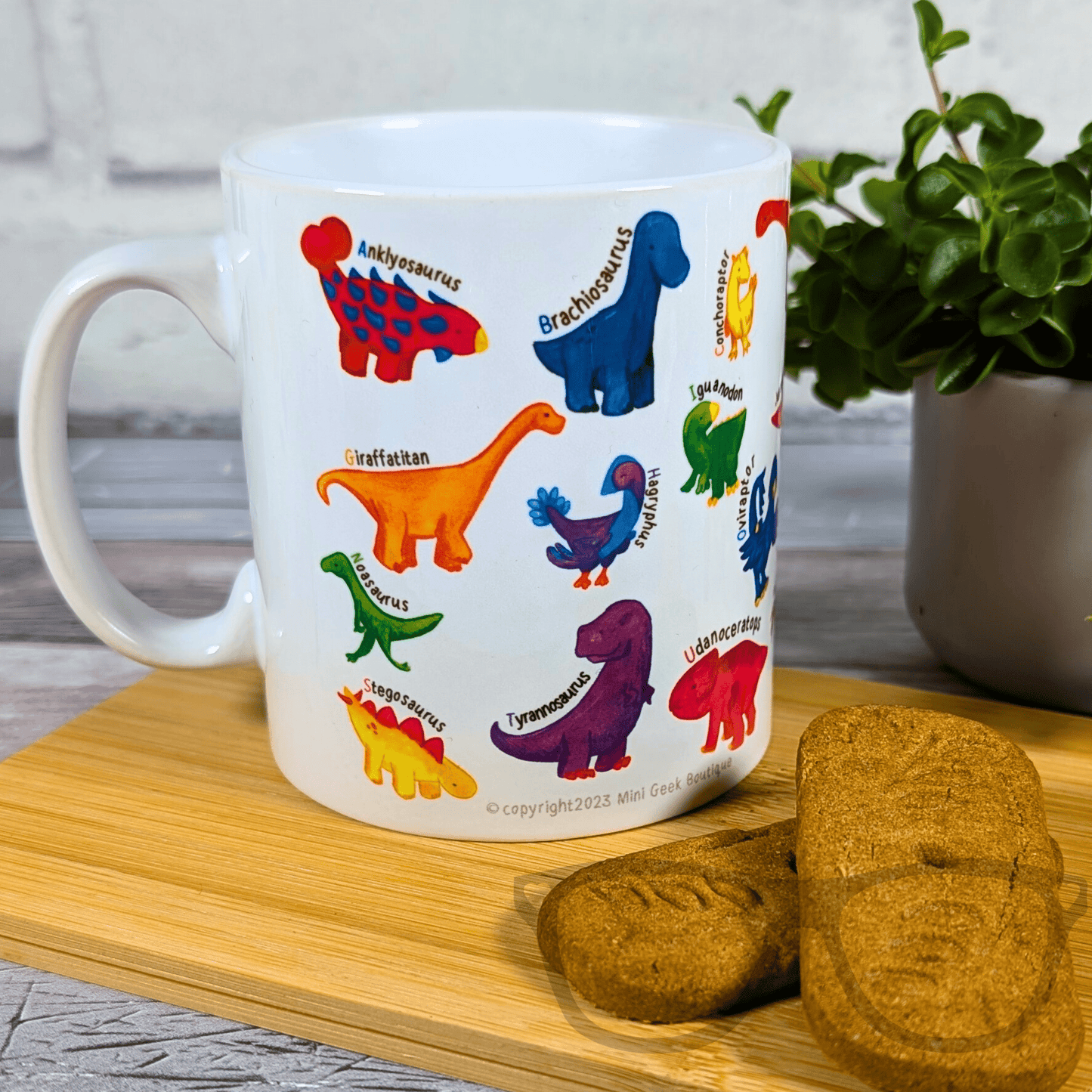 A to Z of dinosaurs ceramic 11oz mug - Mini Geek Boutique