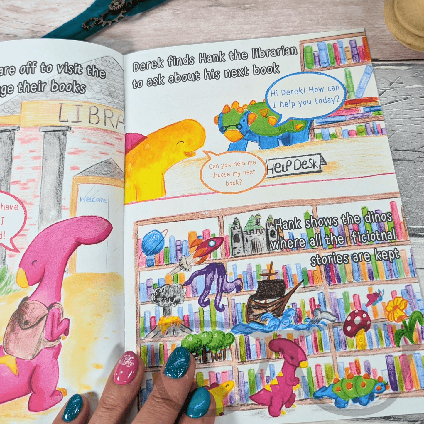 Adventures of Derek and Irene Issue 6: Derek & Irene Discover the Magic of Reading - Colouring & Puzzle Zine for Kids - Mini Geek Boutique