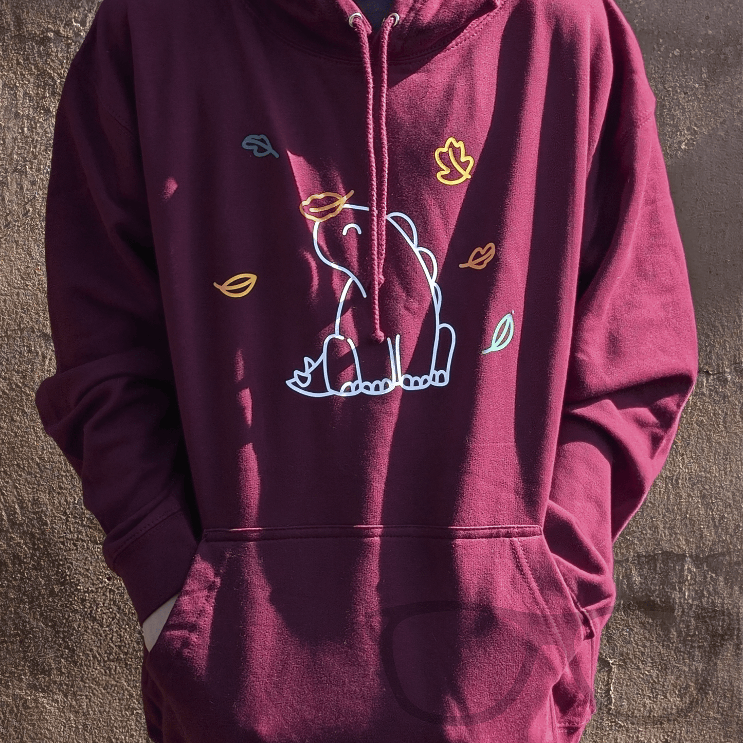 Autumn Leaves Hoodie – Stay Snuggly with Derek the Dinosaur - Mini Geek Boutique