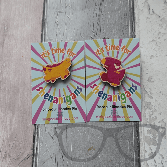 Derek and Irene Wooden Pin Bundle - Mini Geek Boutique
