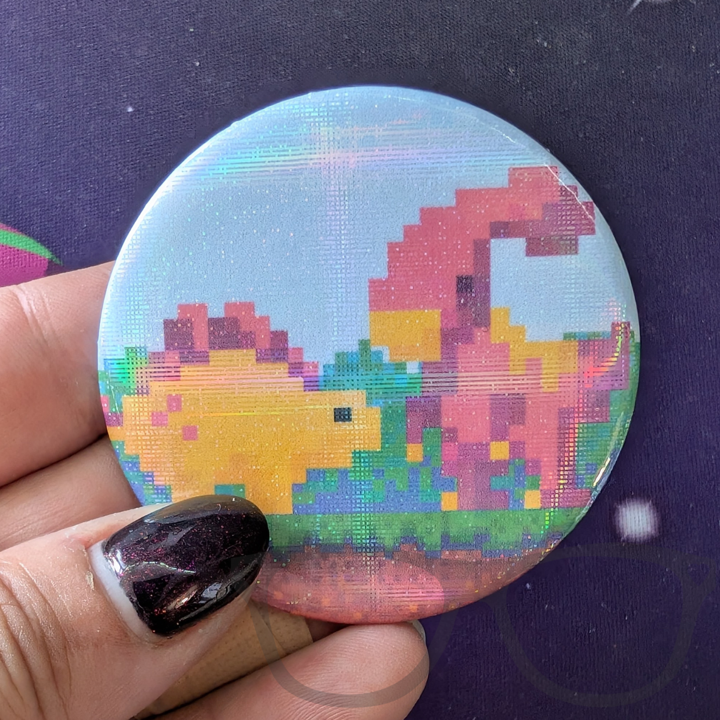 Digital Dinos 58mm badge, magnet or keyring - Mini Geek Boutique