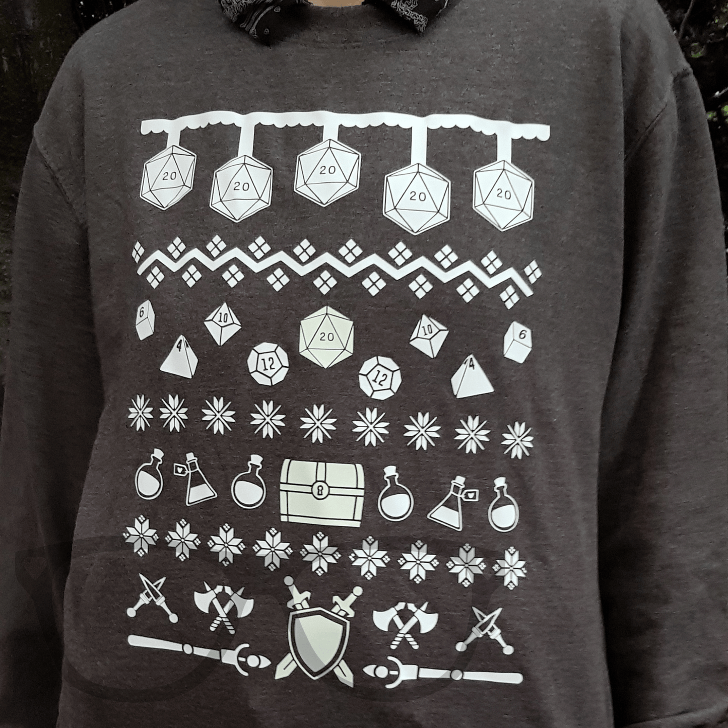 DnD Fantasy RPG Christmas Sweater - Mini Geek Boutique