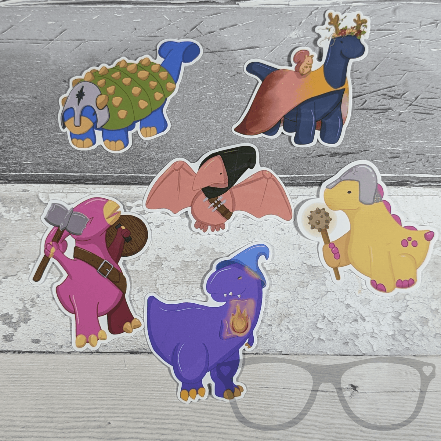 DnDinos 6 Dinosaur Vinyl Sticker Bundle - Mini Geek Boutique