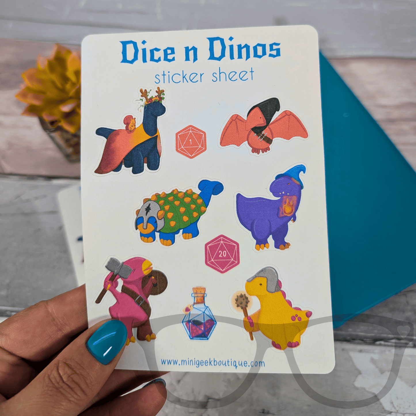 DnDinos Stickersheet - Mini Geek Boutique