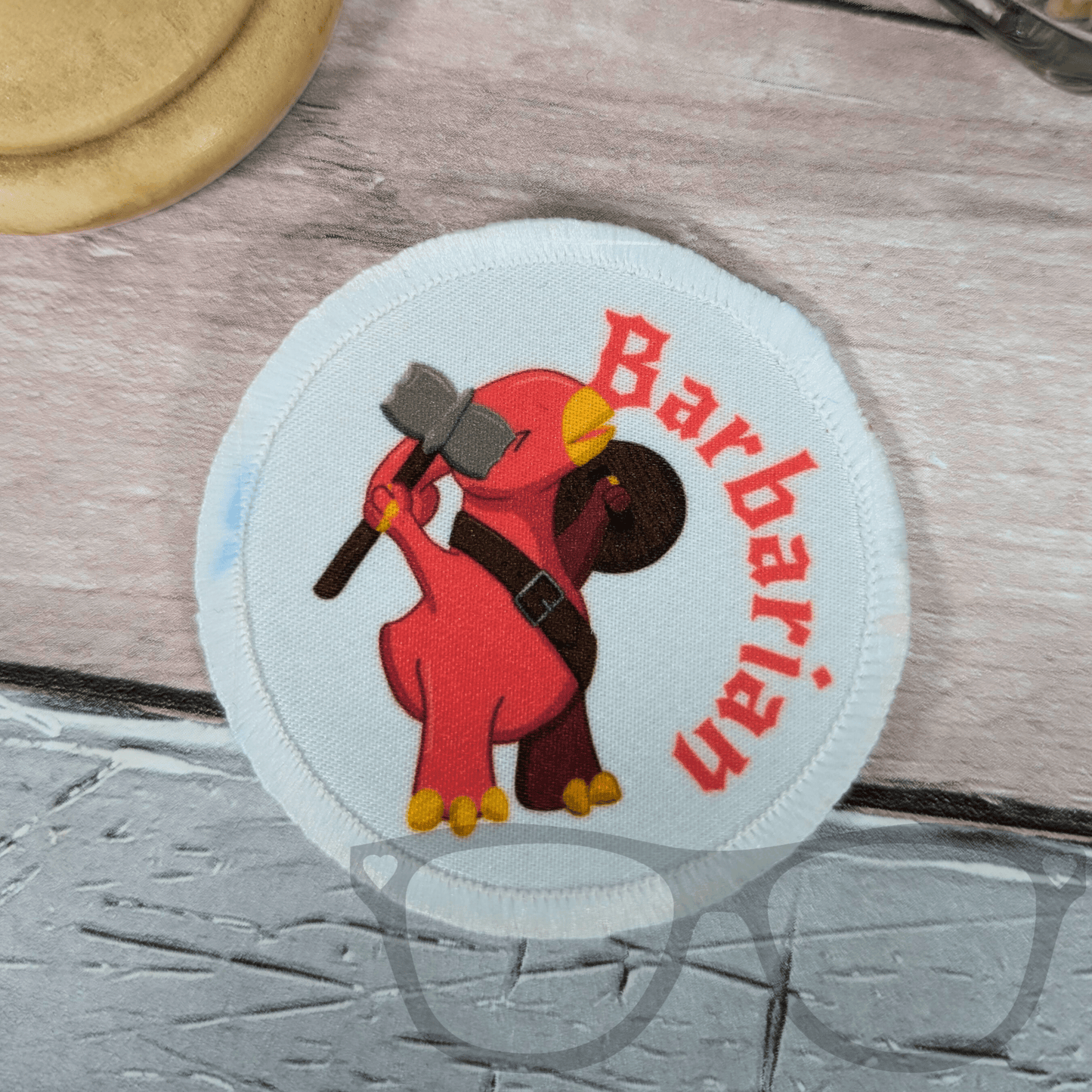 Irene the Parasaurolophus Barbarian Patch - Mini Geek Boutique