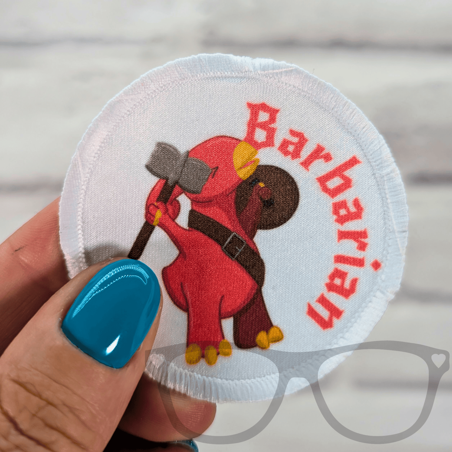 Irene the Parasaurolophus Barbarian Patch - Mini Geek Boutique
