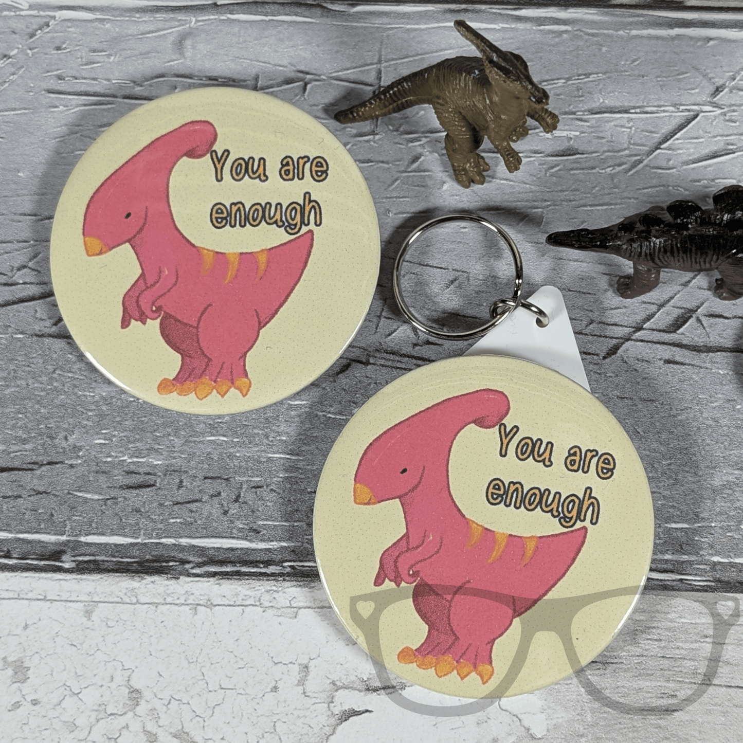 Irene "You are enough" 58mm Badge or Keyring - Mini Geek Boutique