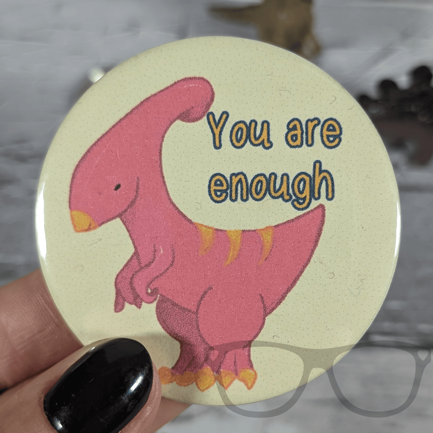Irene "You are enough" 58mm Badge or Keyring - Mini Geek Boutique