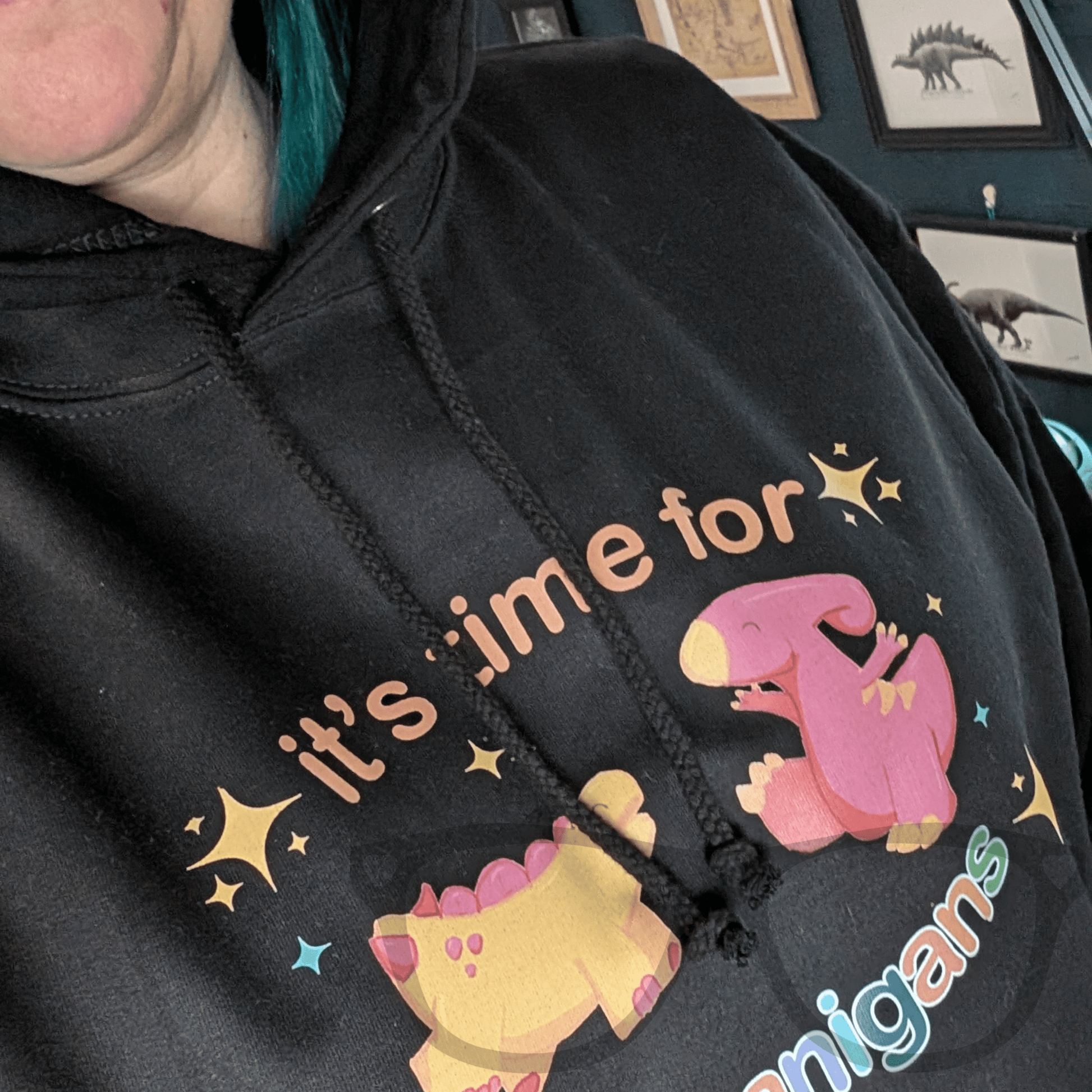 It’s Time for Shenanigans! Dino Hoodie - Mini Geek Boutique