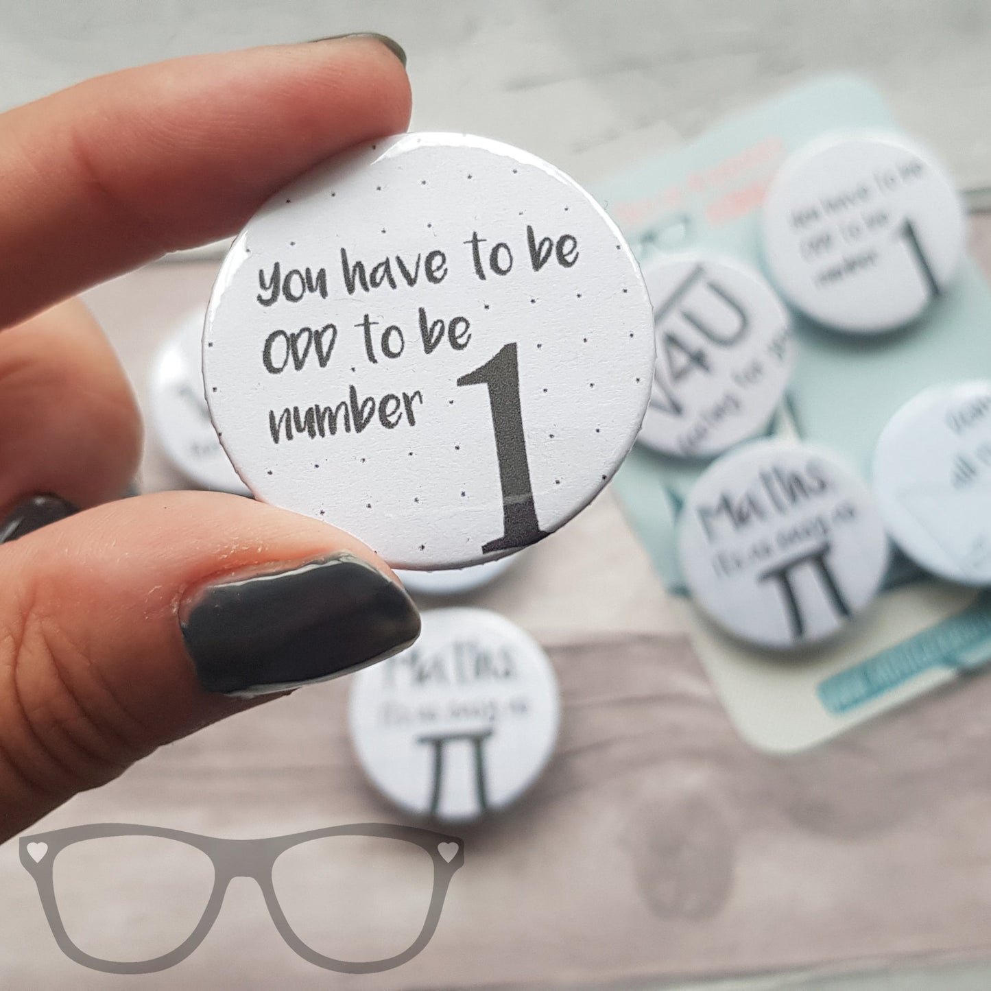 Math Pun Badge Set – 4 Fun & Nerdy 38mm Badges to Show Off Your Love for Numbers - Mini Geek Boutique