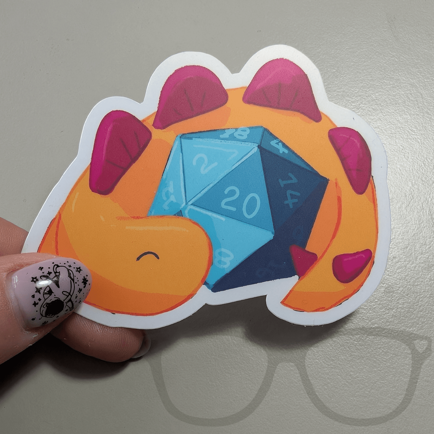 Nat 20 Derek matt vinyl sticker - Mini Geek Boutique