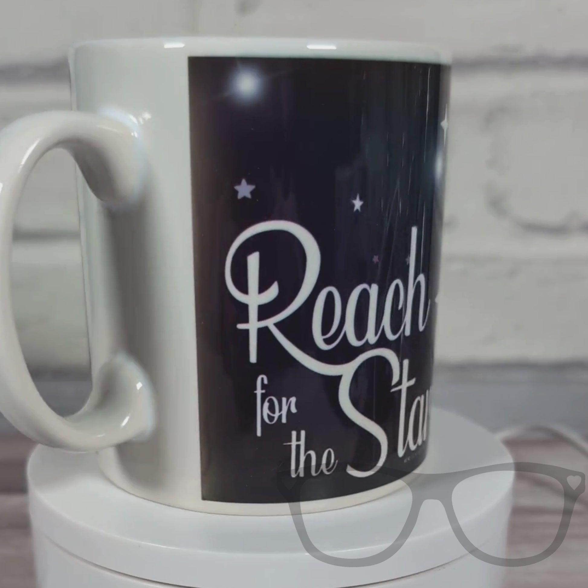Video showing full design of Reach for the stars, Derek in a rocket in space with Reach for the Stars in white text