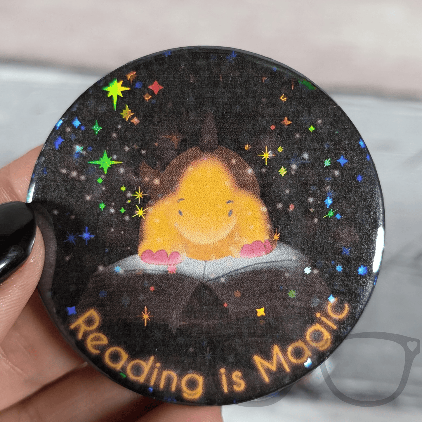 Reading is magic 58mm badge and keyring - Mini Geek Boutique