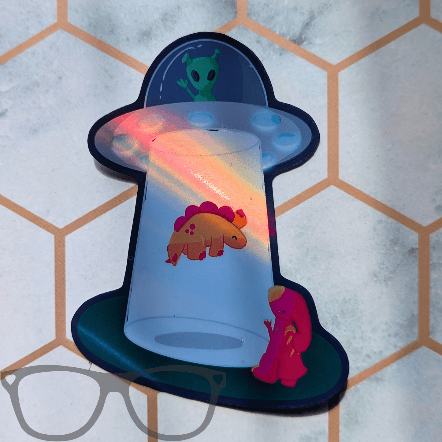 See you later! Holographic Die Cut UFO vinyl sticker - Mini Geek Boutique
