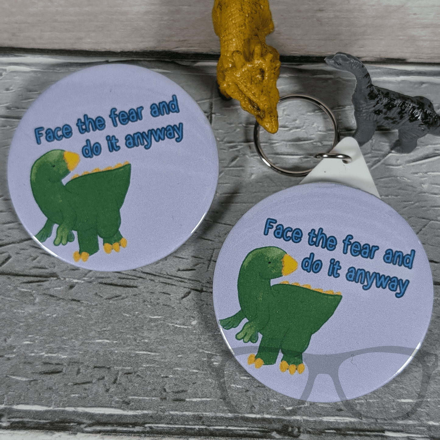 Steve "face the Fear" 58mm Badge or Keyring - Mini Geek Boutique