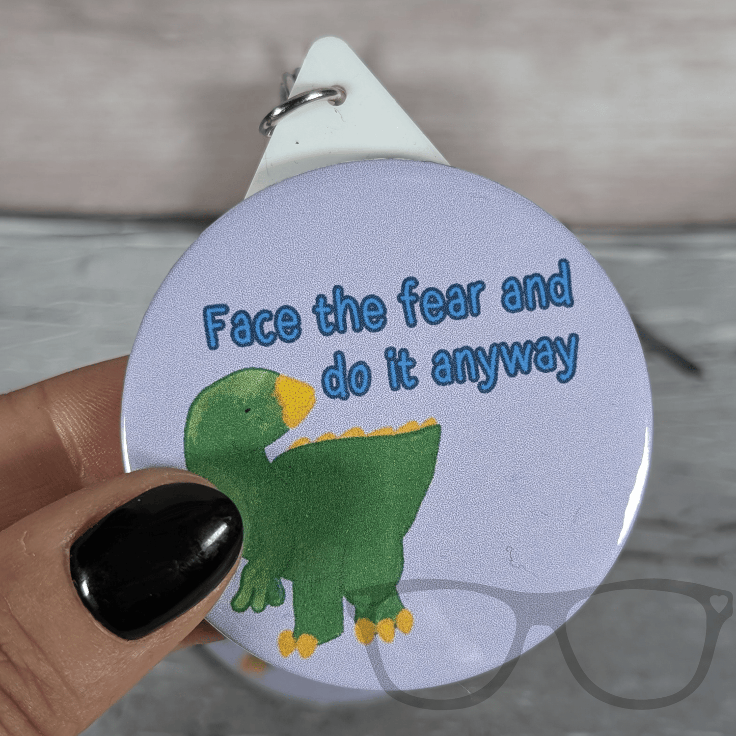 Steve "face the Fear" 58mm Badge or Keyring - Mini Geek Boutique
