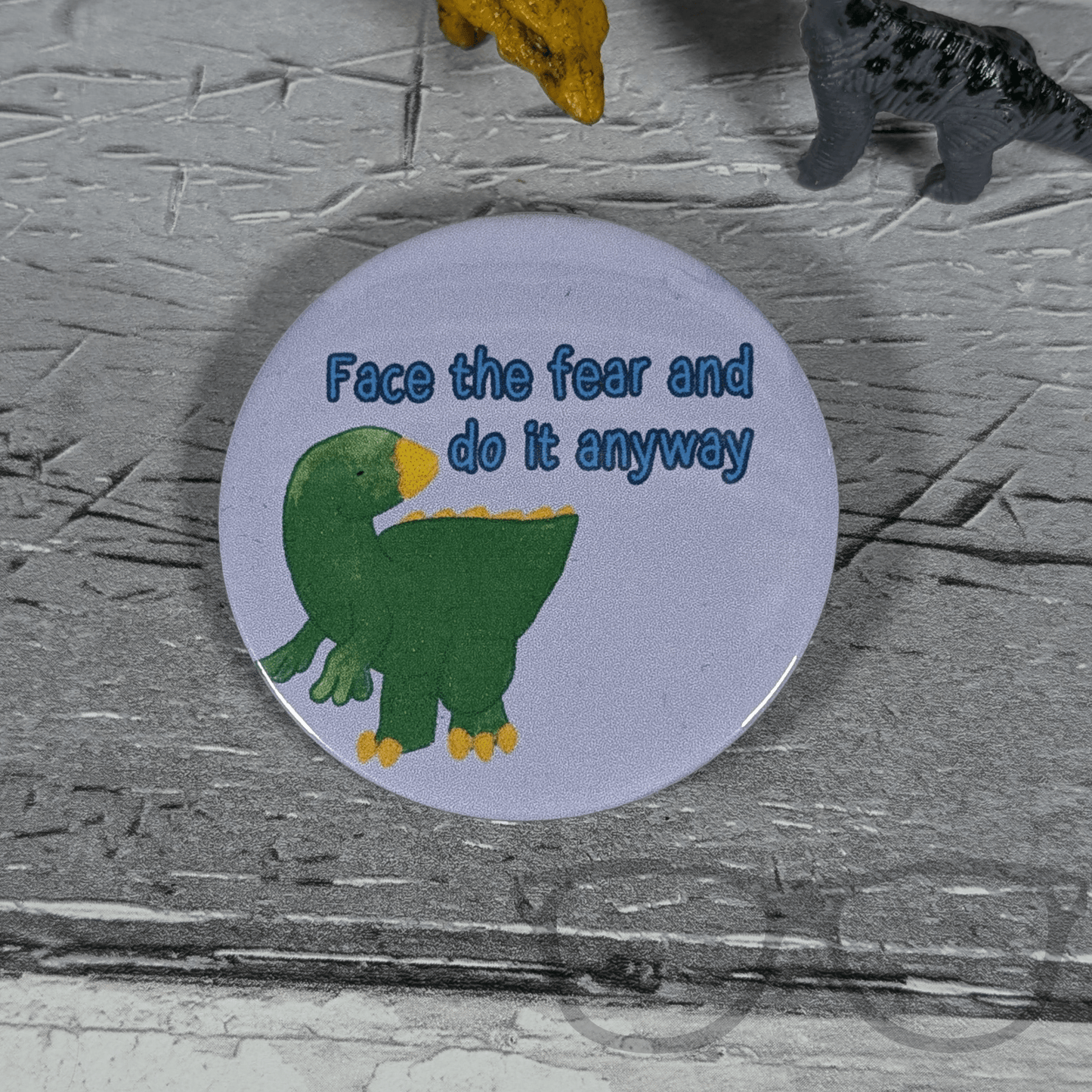 Steve "face the Fear" 58mm Badge or Keyring - Mini Geek Boutique