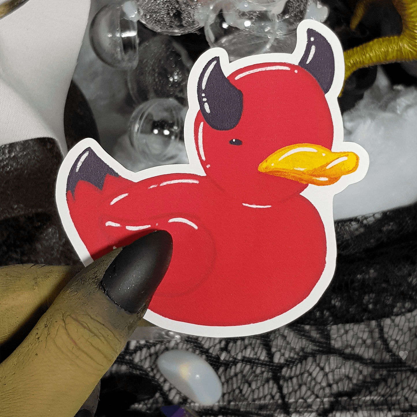 Halloween Beelzeduck Vinyl Sticker - Mini Geek Boutique