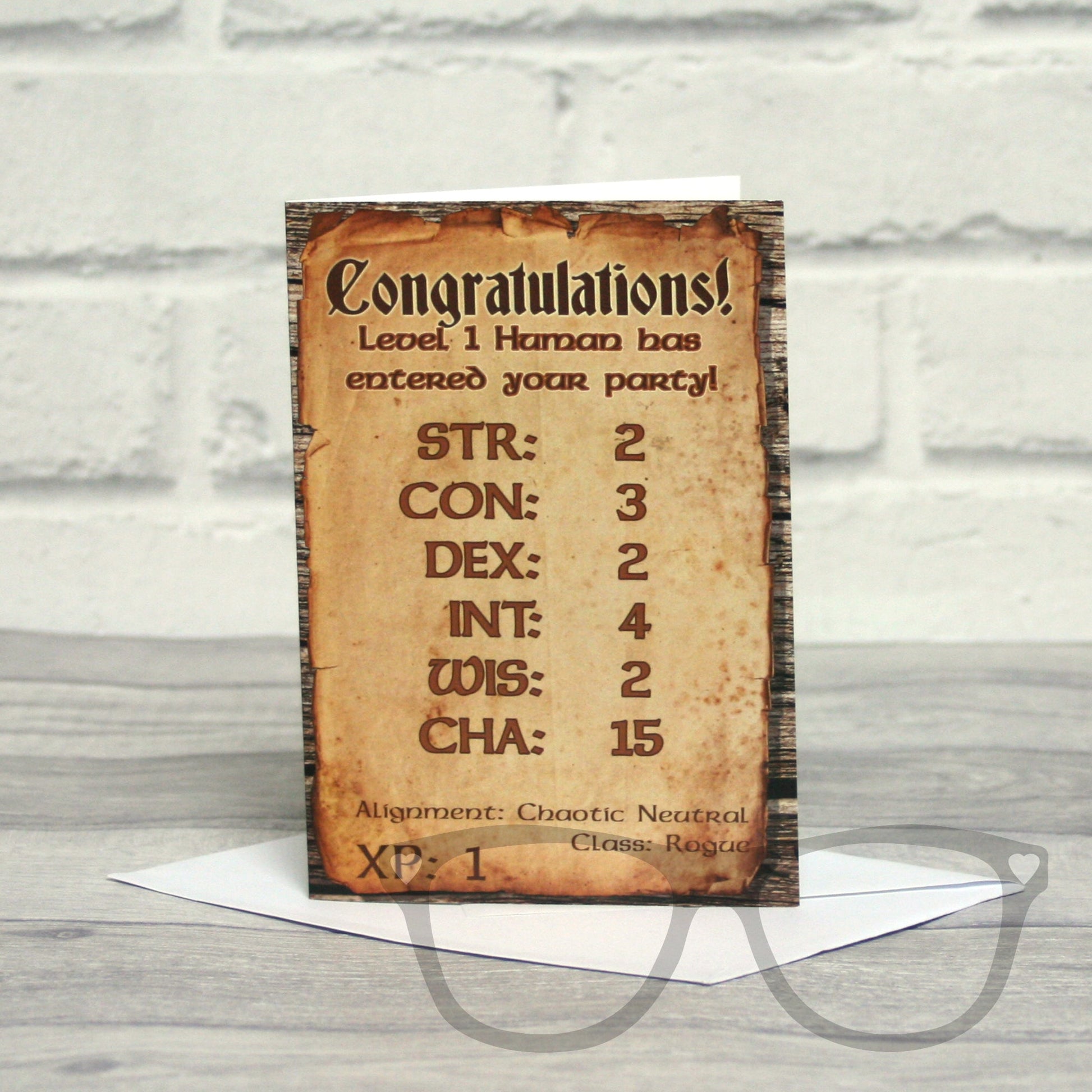 Level 1 Human New Parent Greeting Card – Blank Inside, Ideal for Any Occasion - Mini Geek Boutique