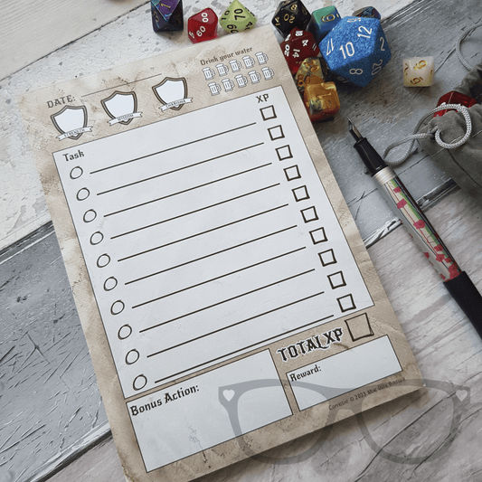 To - do list notepad Fantasy RPG A5 - Mini Geek Boutique