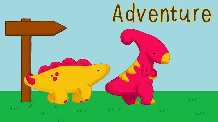 Colourful A4 and A5 geeky art prints featuring science, space, dinosaurs, and Derek & Irene