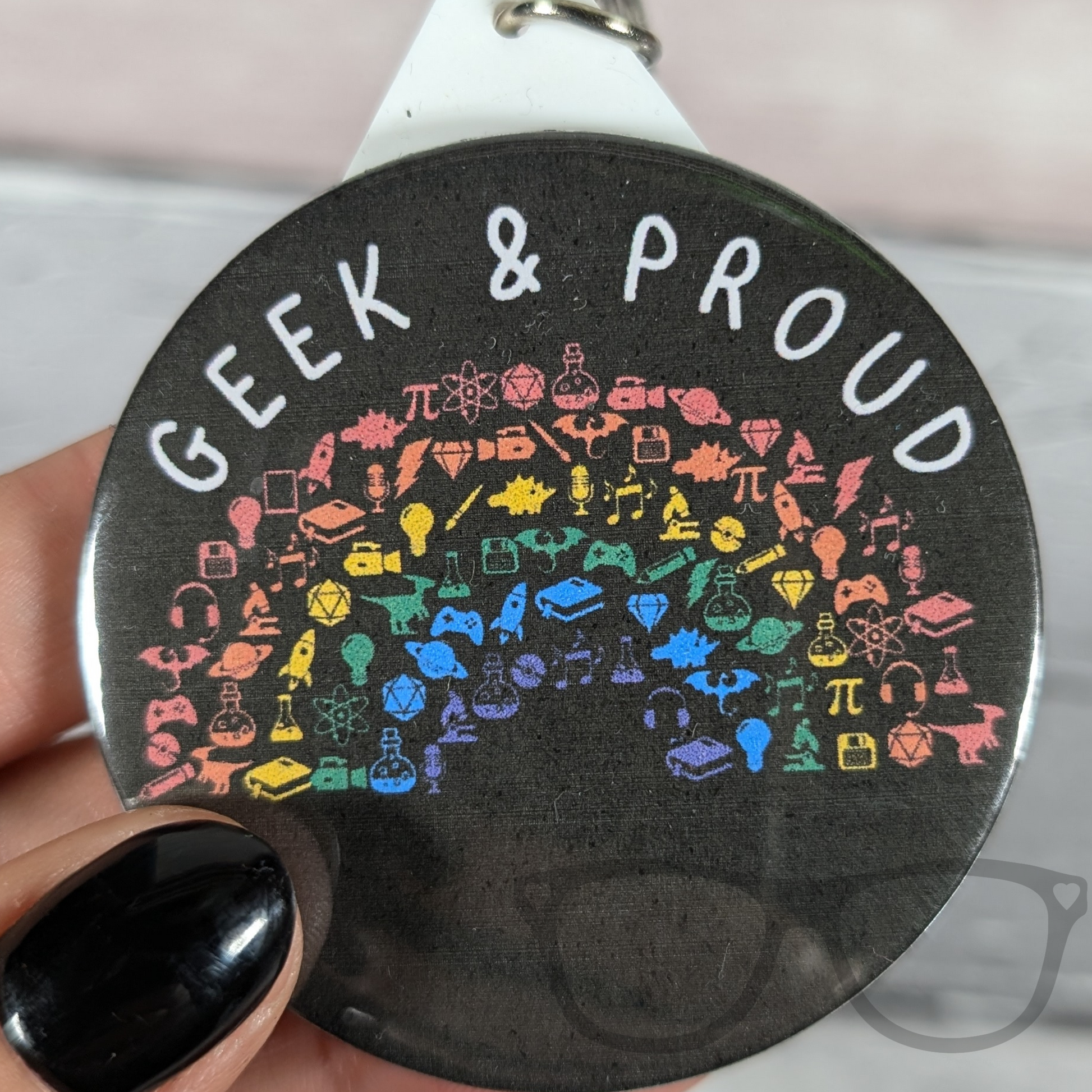 Geek and Proud keyring