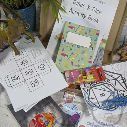 Dinos and Dice Bundle Letter box Activity box