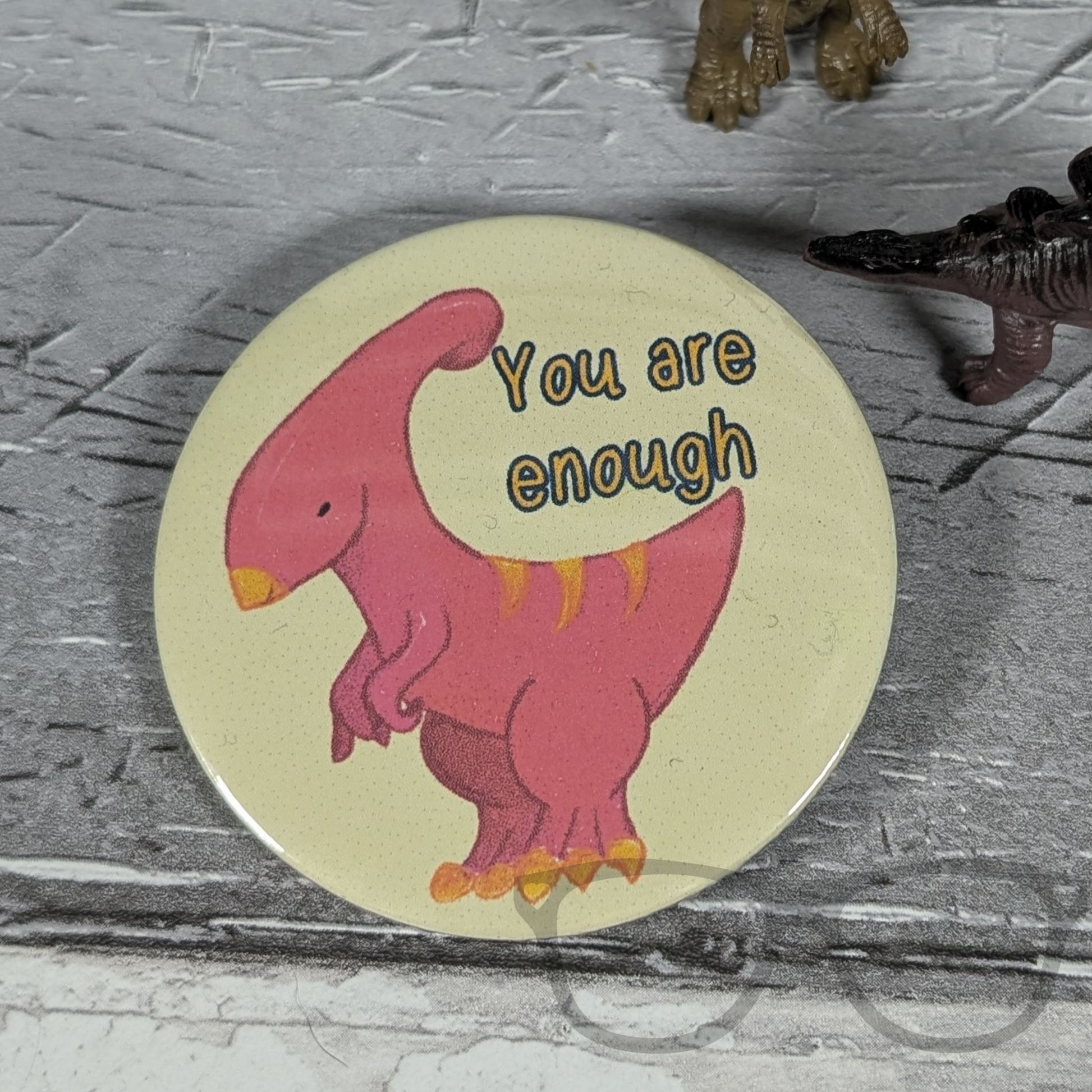 Irene the Parasaurolophus You are Enough Badge 