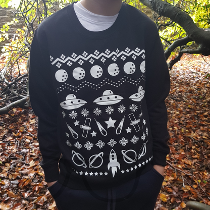 Space Christmas Sweater - Mini Geek Boutique