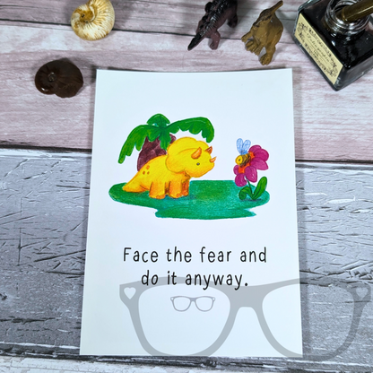 Face the fear and do it anyway postcard