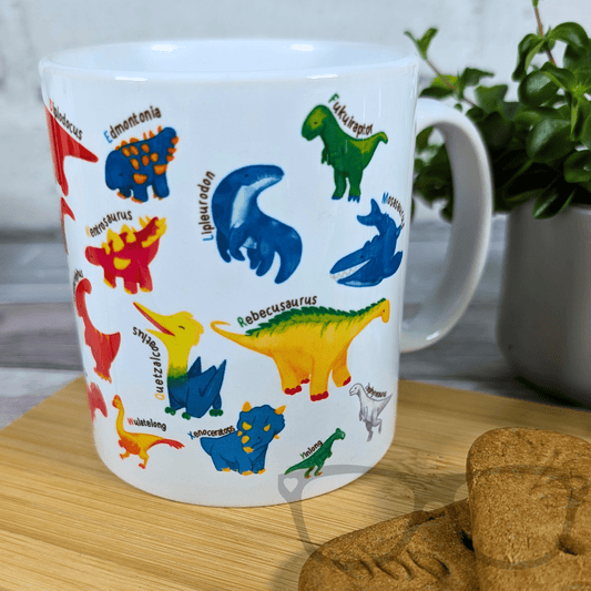 A to Z of dinosaurs ceramic 11oz mug - Mini Geek Boutique
