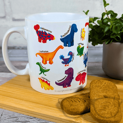 A to Z of dinosaurs ceramic 11oz mug - Mini Geek Boutique