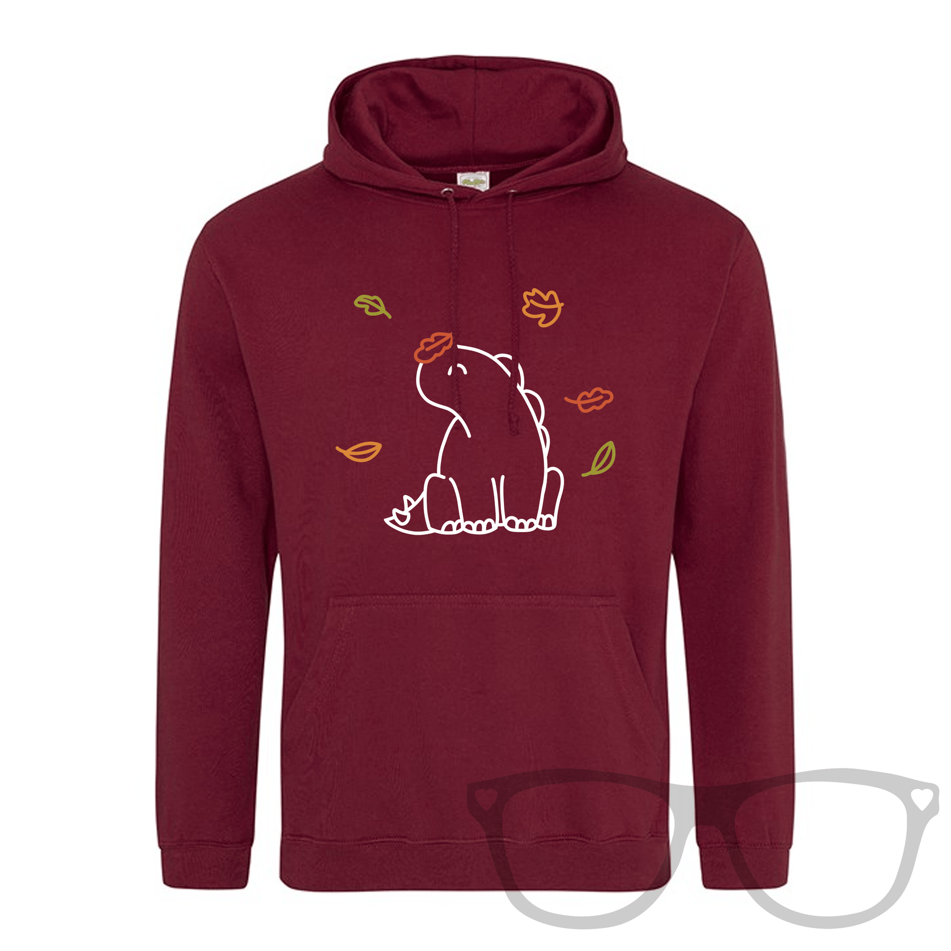 Autumn Leaves Hoodie – Stay Snuggly with Derek the Dinosaur - Mini Geek Boutique