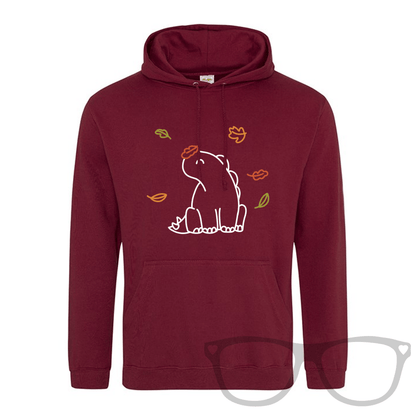 Autumn Leaves Hoodie – Stay Snuggly with Derek the Dinosaur - Mini Geek Boutique