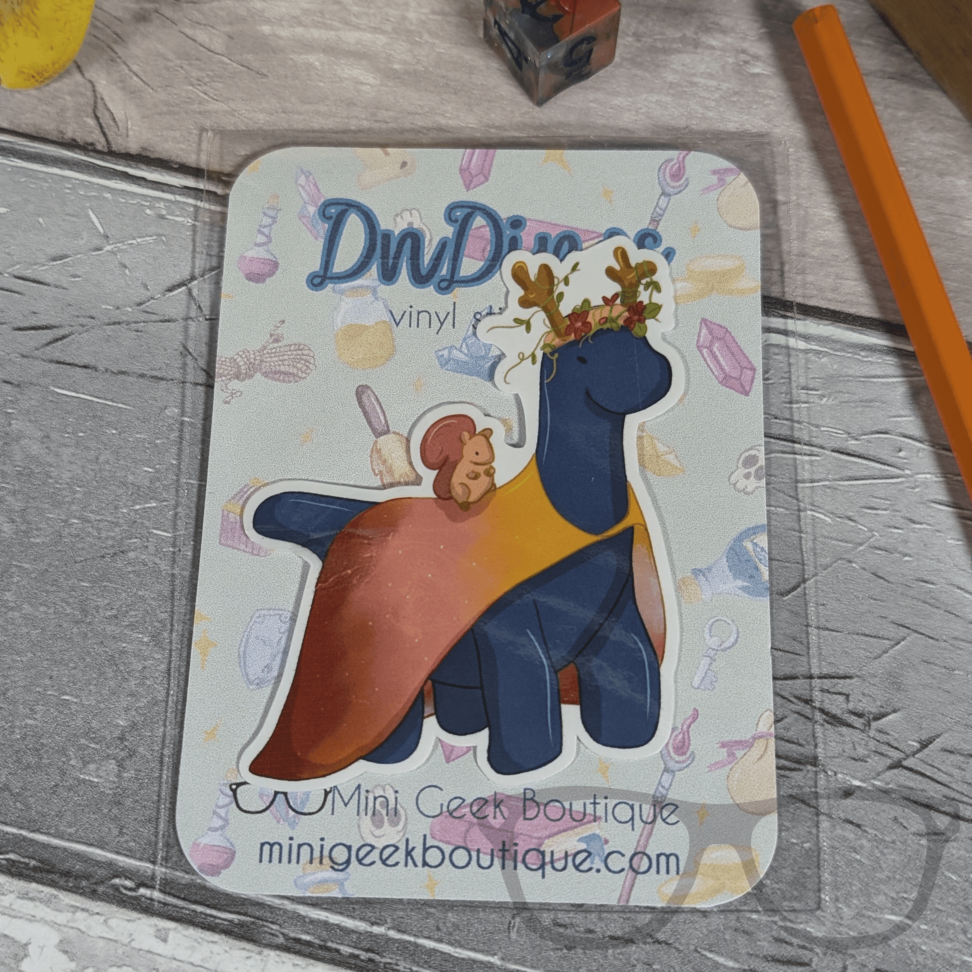 Brenda the Druid Brachiosaurus Dinosaur Vinyl Sticker - Mini Geek Boutique