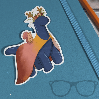 Brenda the Druid Brachiosaurus Dinosaur Vinyl Sticker - Mini Geek Boutique