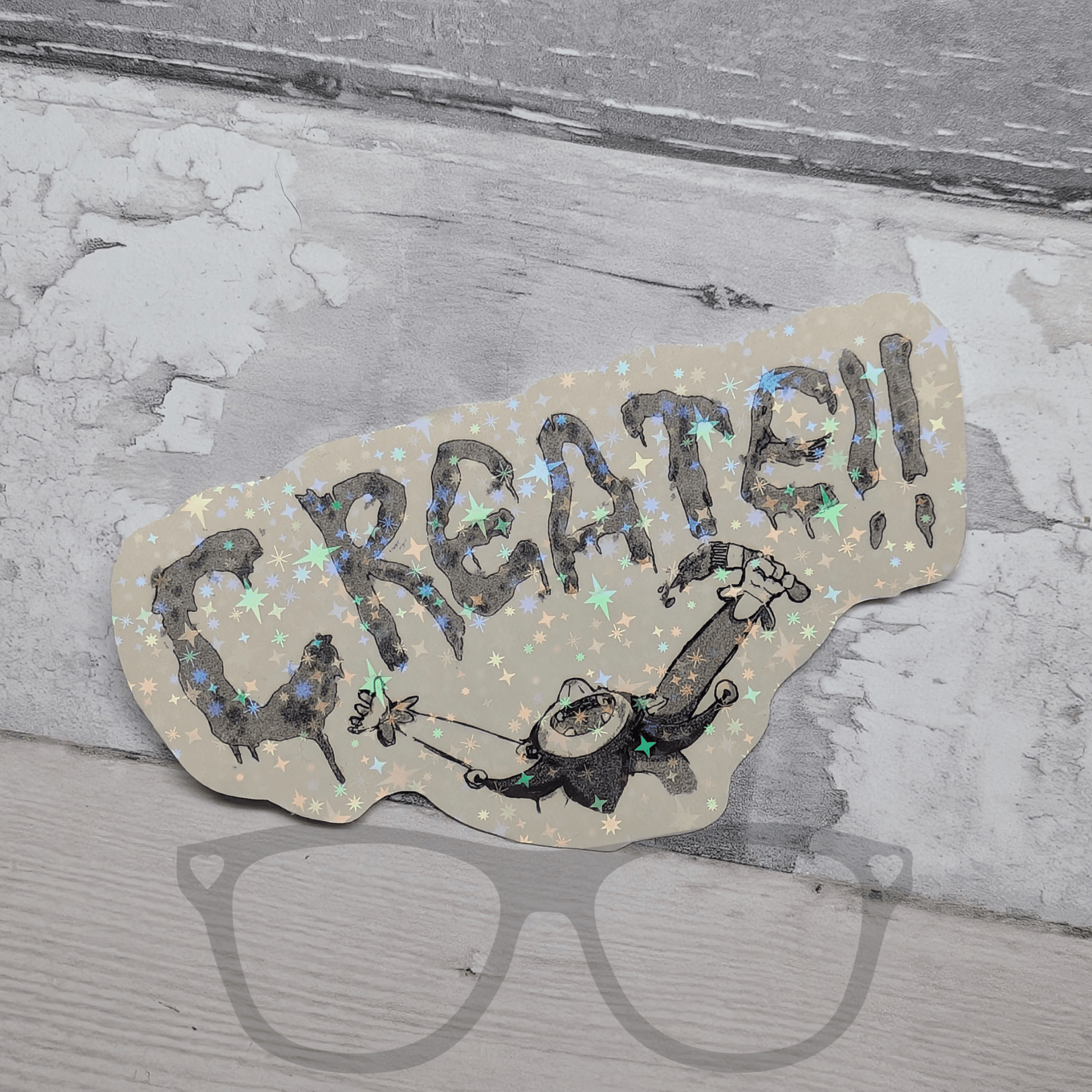 Create! Goblin sparkly vinyl sticker - Mini Geek Boutique