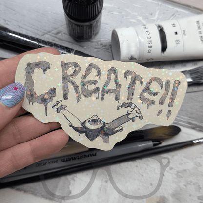 Create! Goblin sparkly vinyl sticker - Mini Geek Boutique