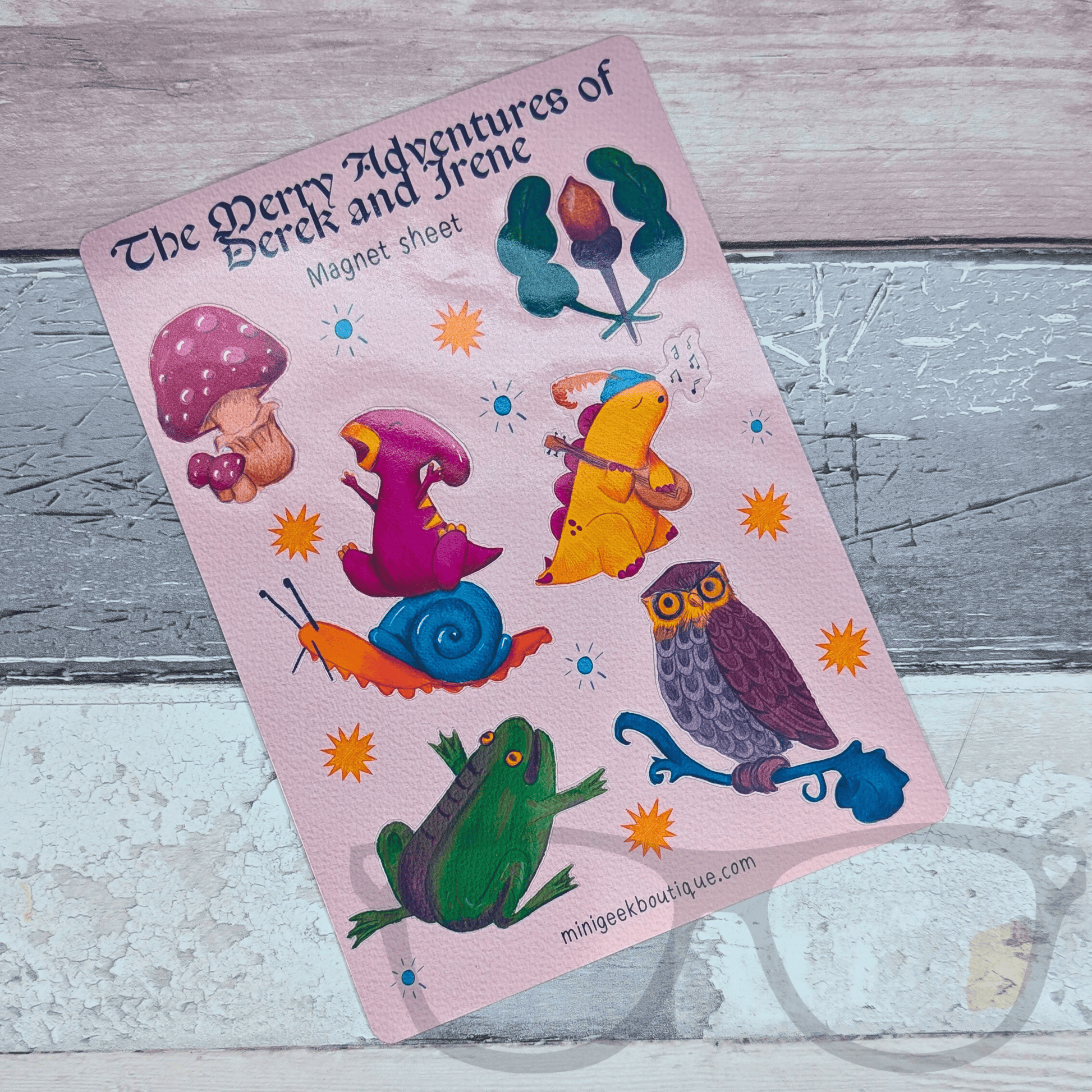 Derek and Irene Medieval Marginalia Magnetic Sheet - Mini Geek Boutique