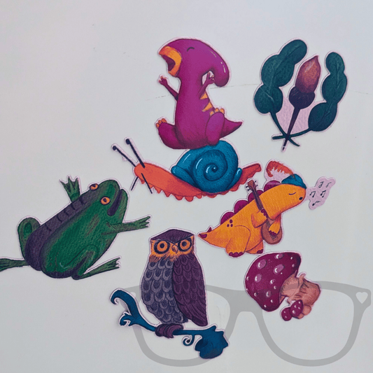 Derek and Irene Medieval Marginalia Magnetic Sheet - Mini Geek Boutique