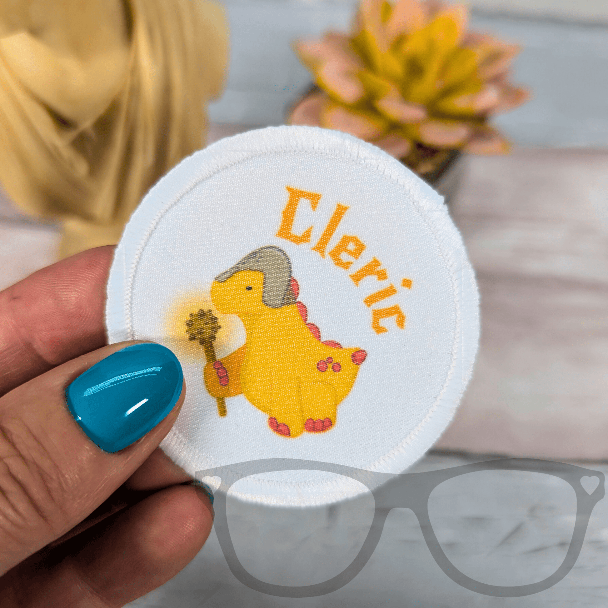 Derek the Stegosaurus Cleric Patch - Mini Geek Boutique