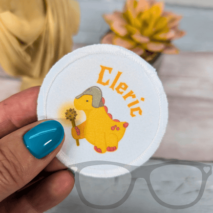 Derek the Stegosaurus Cleric Patch - Mini Geek Boutique