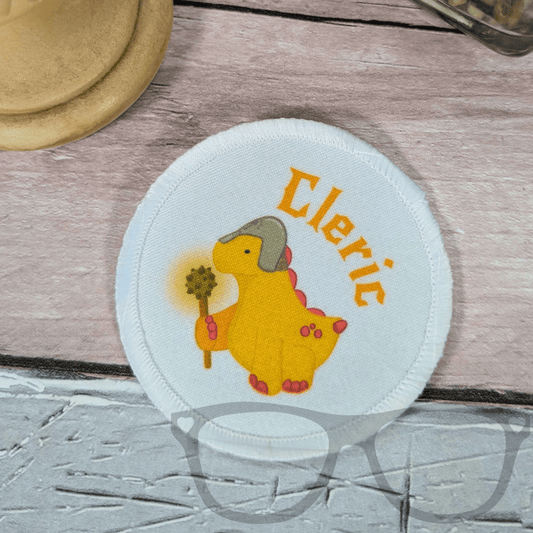 Derek the Stegosaurus Cleric Patch - Mini Geek Boutique