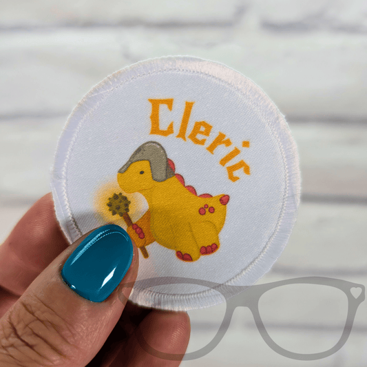 Derek the Stegosaurus Cleric Patch - Mini Geek Boutique