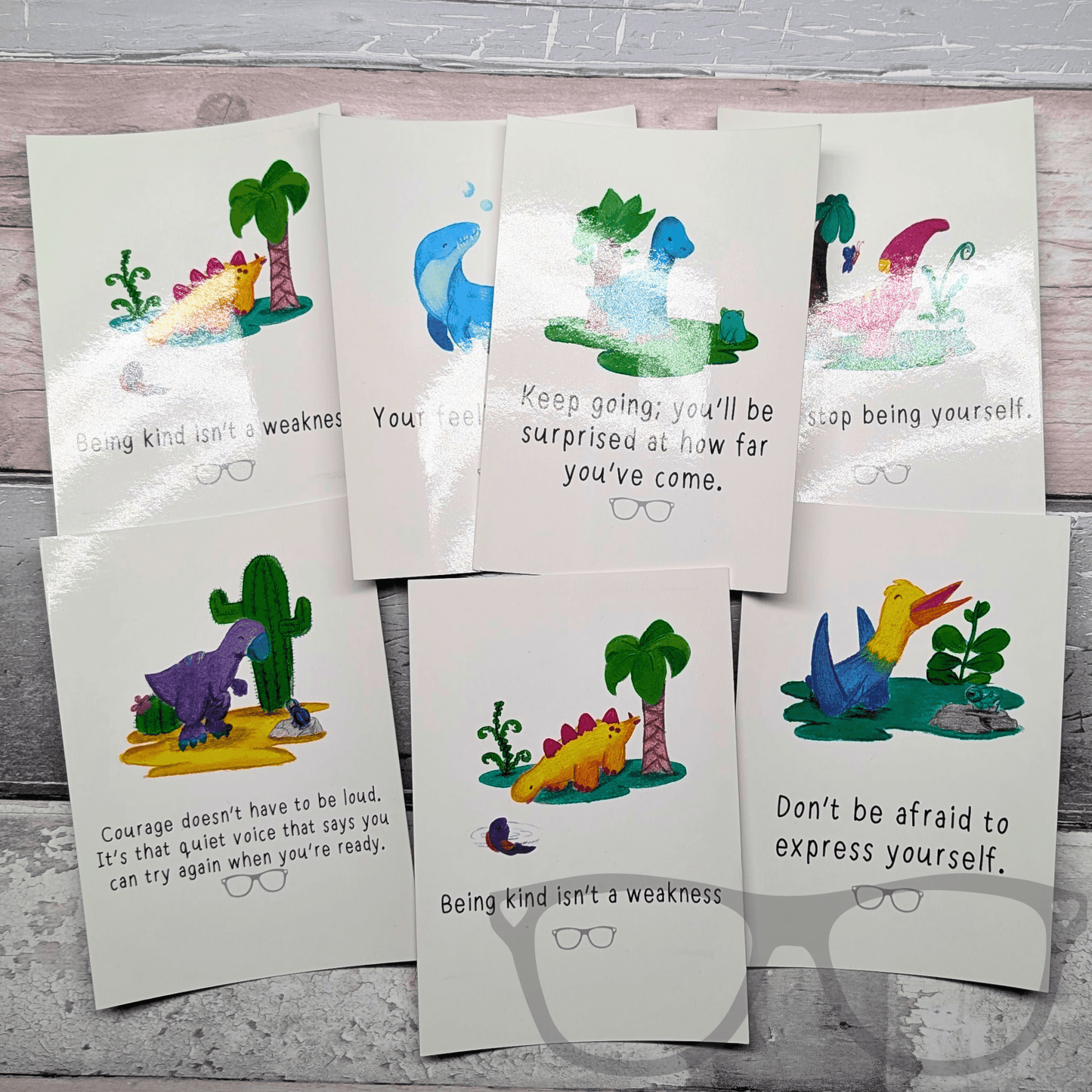 Determined Dinosaurs Postcard Bundle - Mini Geek Boutique